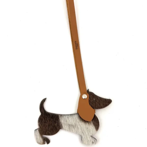 Bijoux de sac teckel cuir